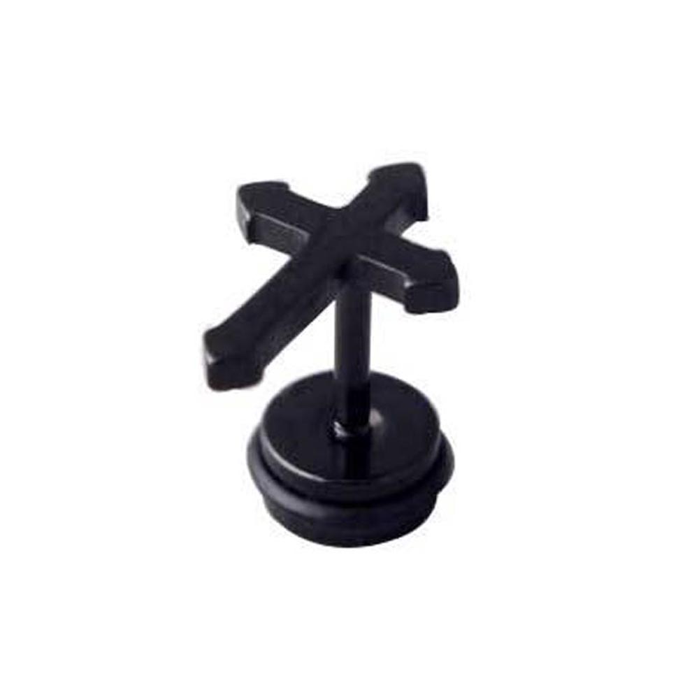 High Grade Stainless Steel Stud Earrings Anime Cross For Women Girls Fashion Geometric Ear Jewelry Birthday Gifts 2pieces