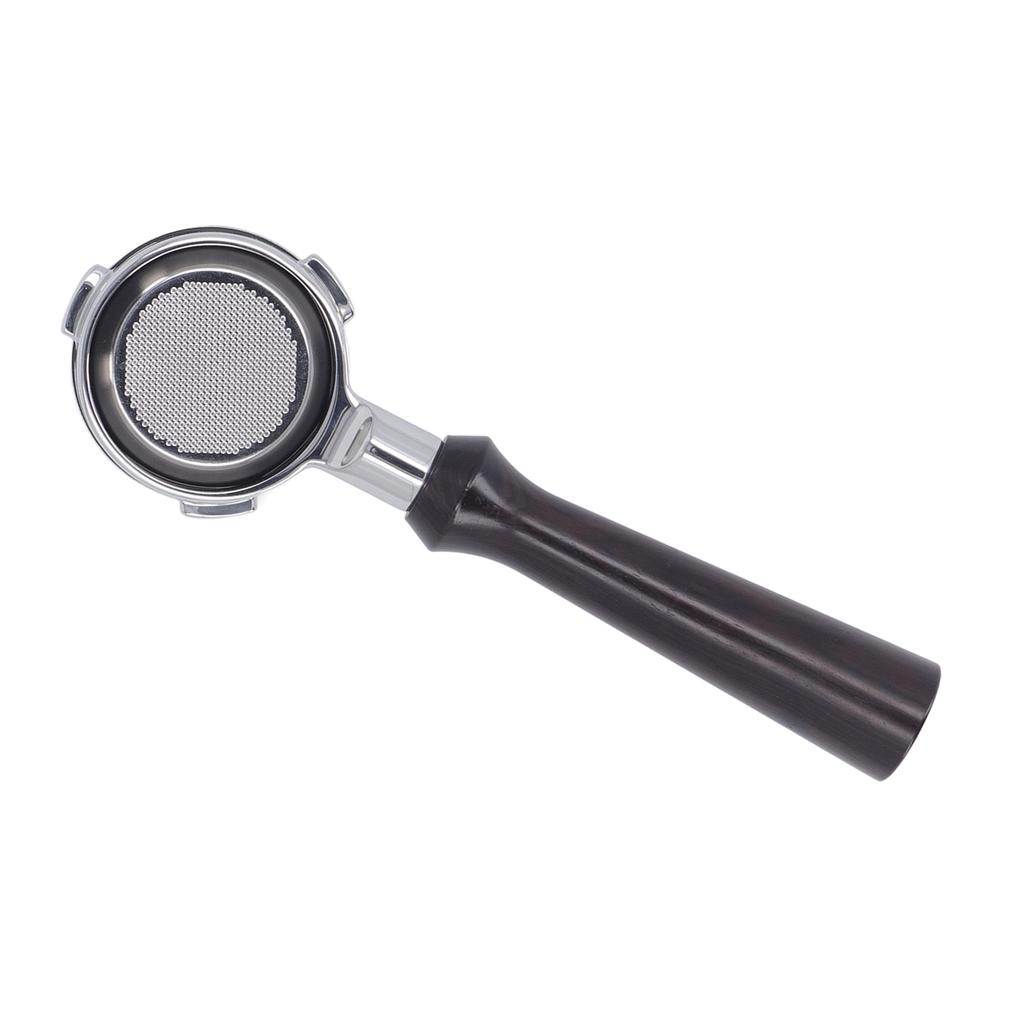58 mm bottenlös portafilter Trähantag Rostfritt stål Korg Avtagbar 3-öron Kaffeporfiter för Barsetto