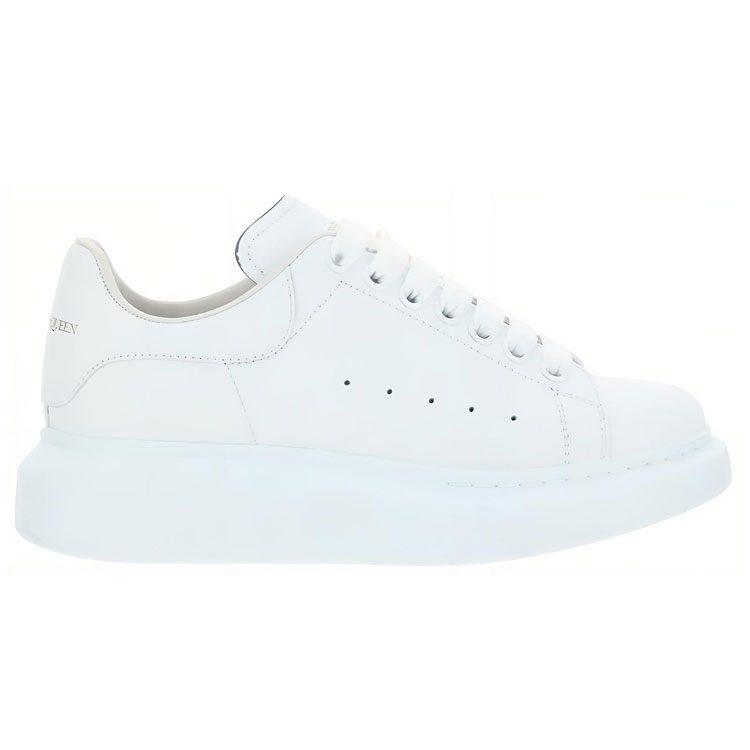 Alexander Mcqueen Oversized Sneaker Cow Leather, Leather Lace Up Low Top Casual Shoes Women's White 553770WHGP09000