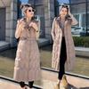 European and American leopard print plus slim-fitting hooded cotton vest to keep warm in autumn and winter women's long thin down cotton vest vest