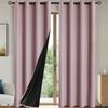 1pc Solid 100% Blackout Curtains with Grommets,  Curtains for Living Room, Bedroom