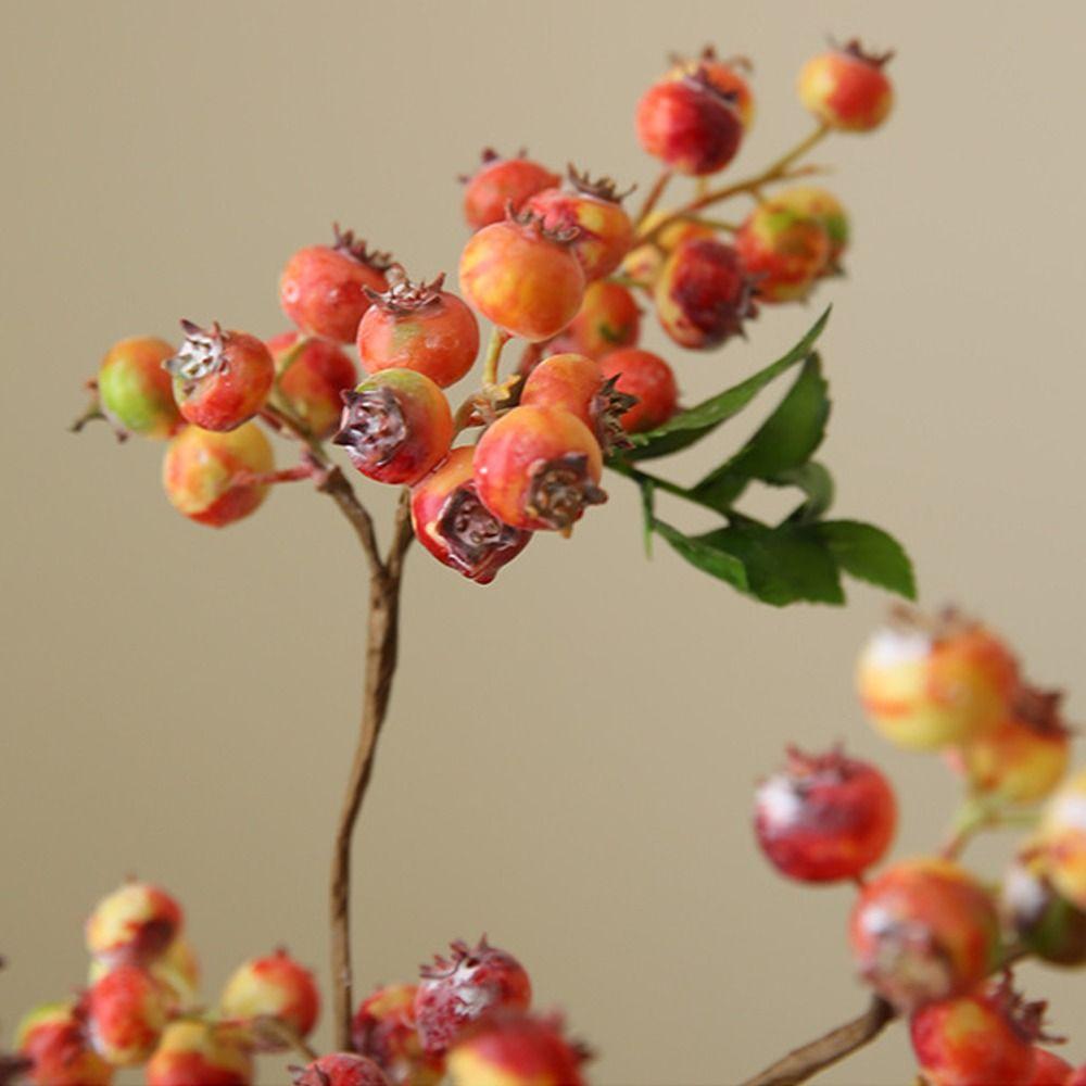 Realistic Simulation Foam Red Berry Elegant Fake Plants  Home Living Room Decoration