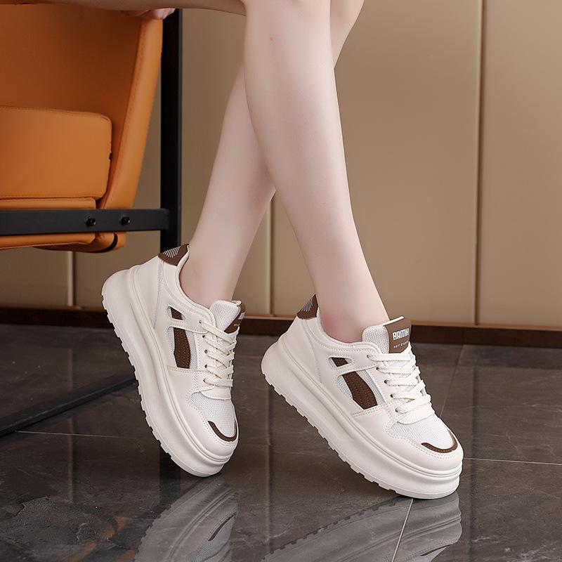 

Thick-soled little white shoes for women s 2025 spring and autumn new height-increasing muffin shoes versatile casual board shoes popular KT-263 35