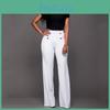 High Casual Women Waist Flare Wide Leg Long Pants Summer Fashion 5 Color