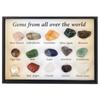 multi-color natural mineral texture mini crystal collection stones  cabinet mineral specimen layout