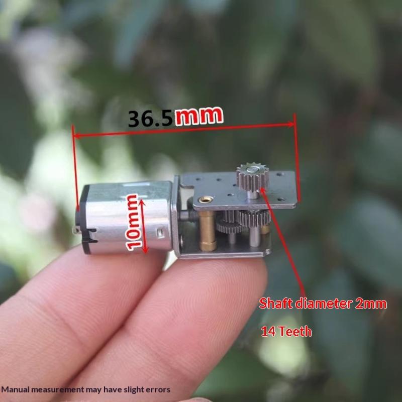 1Pcs Dc 3V 3.7V 20Rpm Slow Speed Metal Gearbox Engine Right Angle 14T Output Gear Shaft Mini N20 Gear Motor For 3D Printer Robot