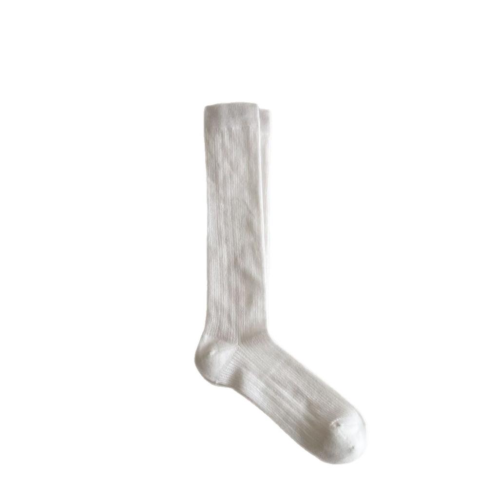 Thin White Socks, Gray Calf Socks, Stockings, Summer Women's Ballet Style Stacking Socks, Half-tube Pure Cotton Women's Stockings