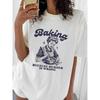 Baking Because Murder Is Wrong T-shirts Grappige Dames Sweatshirt, Retro Sweatshirt, Vintage Shirt, Dames Sweatshirt, Koken Sweat