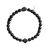 Obsidian Rhombus-Schliff Edelstein Armband