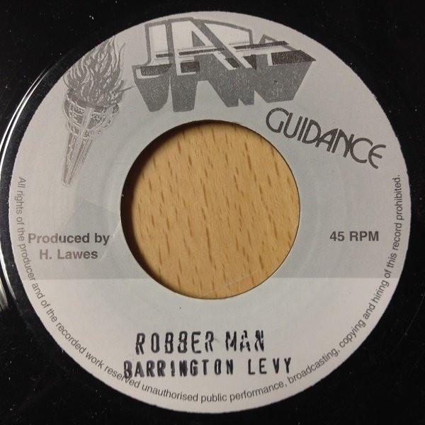 

7inch Record BARRINGTON LEVY - Robber Man NONE Jah Guidance Jamaica Reggae, Ska & Dub Used