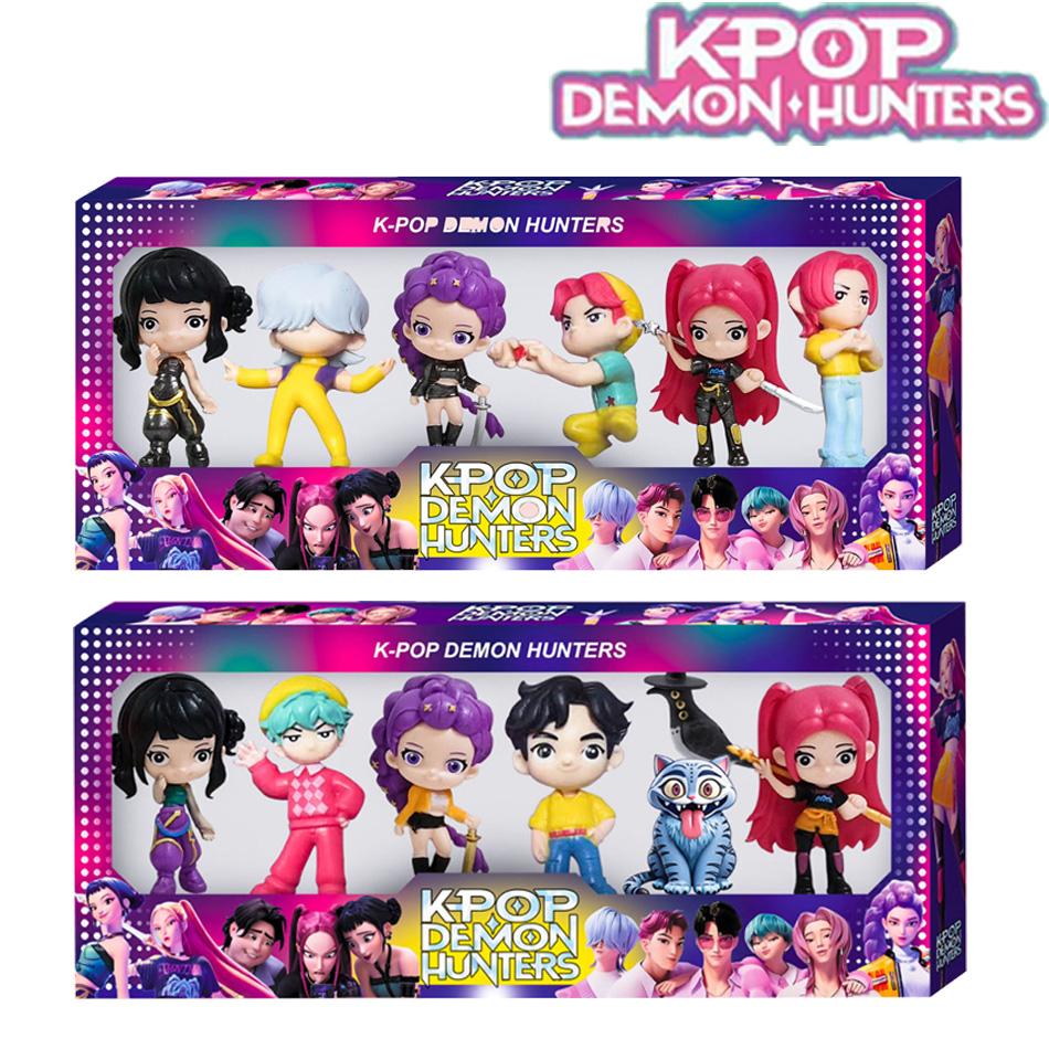 Q-Version Anime Kpop Dämonenjäger HUNTRIX SAJA BOYS RUMI MIRA ZOEY Derpy Tiger Actionfigur Modellpuppe Weihnachtsgeschenk