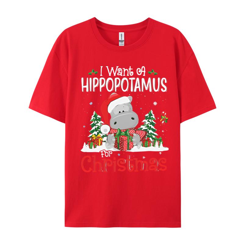 Unisex Retro I Want A Hip Popotamus Christmas Tshirt Unisex TShirt Cotton Tees Harajuku TShirt Anime Printed Tshirt