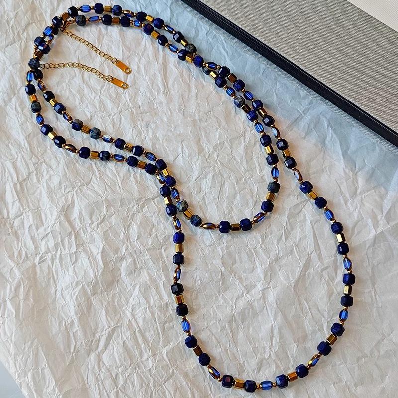 Autumn and Winter Fashionable Retro Beaded Temperament Light Luxury Niche Layering Necklace