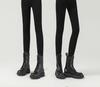 Women's 2025 High-Waisted Black Leggings - Elastic, Tight, Pencil Style for Spring