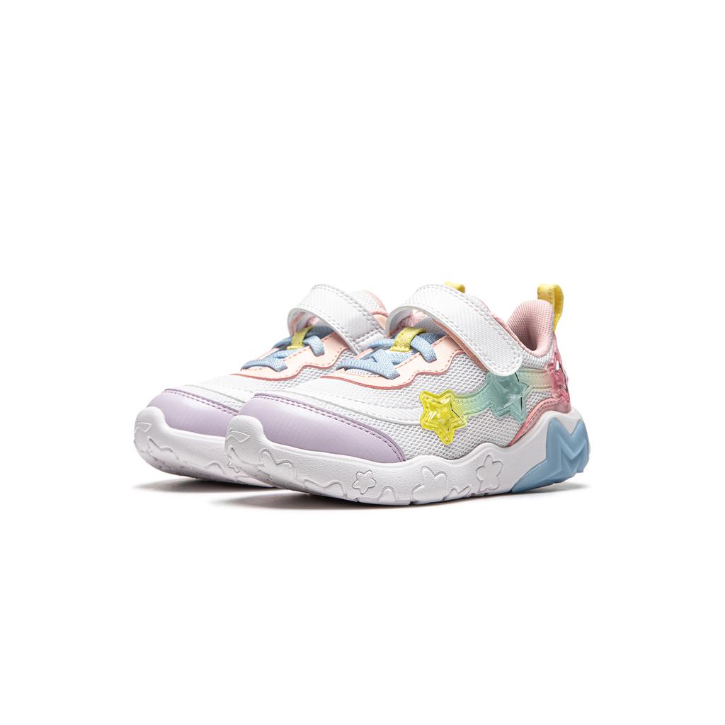 Li Ning Kids Color Block Comfortable Shock Absorption Rebound Casual Shoes Kids Casual Shoes Pink YKNU074-2