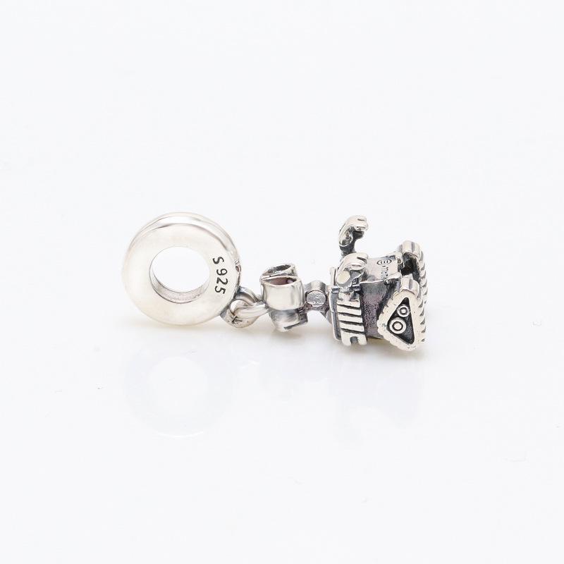 Collier Pendentif Robot Wall-E Pixar Plaqué Argent - Charme Mode Américain Européen Cadeau