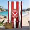 Sheffield United FC Personalized Printed Beach Towel Soccer Logo Support Custom Name Text Absorbent Towel For Sport Travel Special Gift