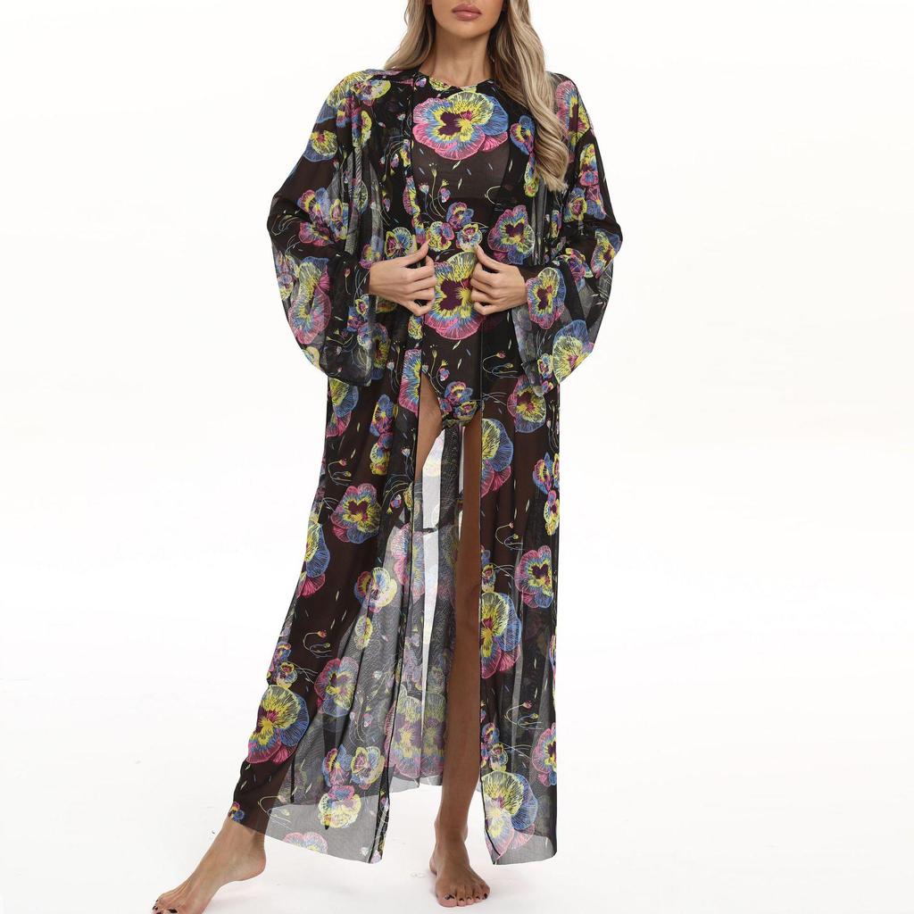 Russia 2025 Swimsuit & Sunscreen Mesh Cover-Up Beach Dress