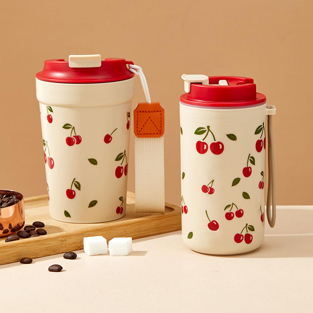 Portable Plastic Coffee Cup Mug With Lid Heat-Resistant Sealed Water Cup Portable Drinking Cup For Students Adult