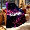 Custom Name Personalized Demon Slayer Print Blanket, Home Decor, Bedroom, Sofa, Camping, Couch, Gifts for Birthday Christmas
