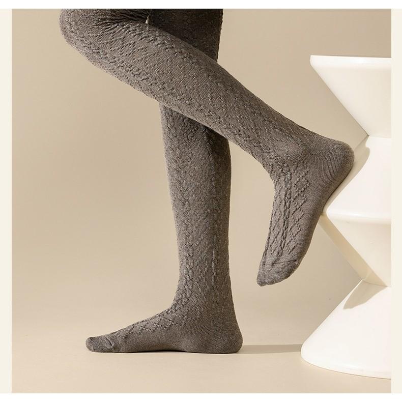 Meias de lã até o joelho para outono e inverno, meias japonesas grossas e quentes de tubo longo, torções de massa frita, meias longas de tubo alto sem pílulas versáteis