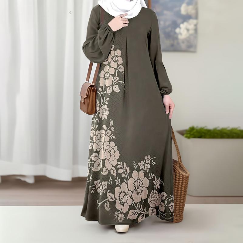 Eid loose dresses for women suitable for spring and summer, casual dresses can be worn as outerwear, classic Muslim long skirts.