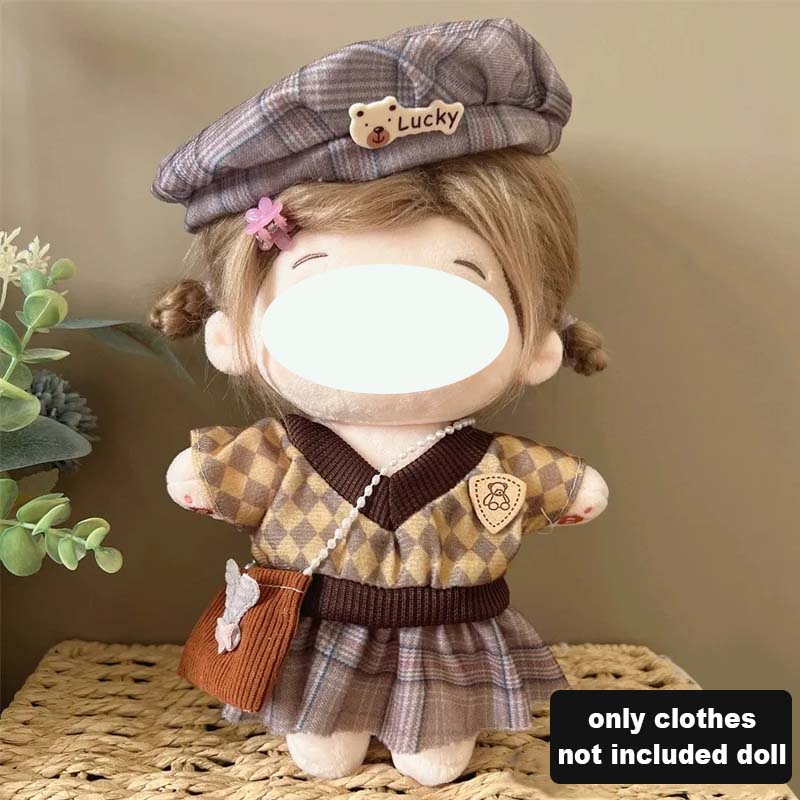 Cute Doll Clothes for 20cm Cotton Doll Princess Maid Dress Up Lolita Clothing Set Kids Dolls Dress Up Toys Doll Accessories