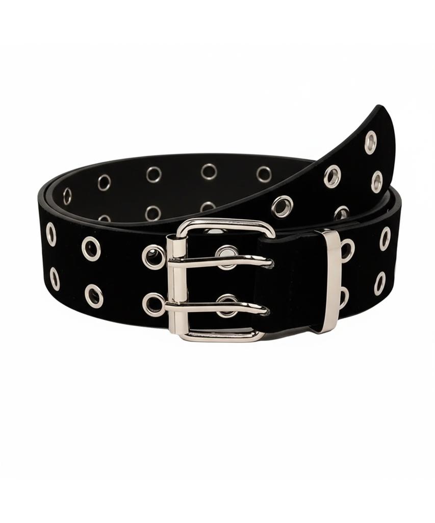 EIGHTVOLUME Ev Punk Double Eyelet Belt (Black)