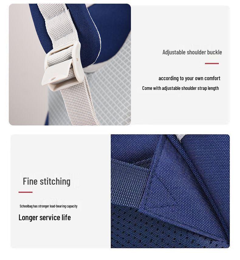 Rucksack mit großem Fassungsvermögen und Rückenschutz für Jungen und Mädchen der Klassen 1-6