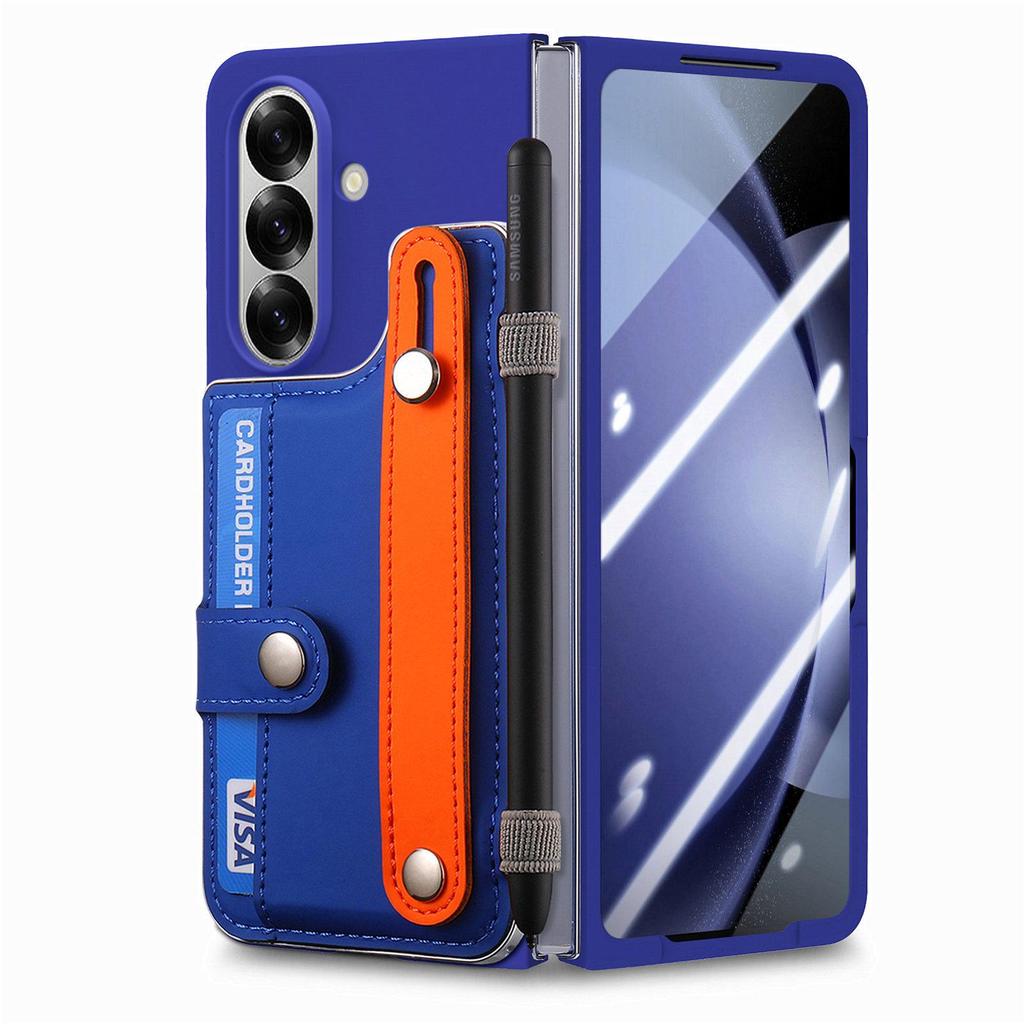 Samsung Z Fold7 Cross-Border Wristband Card Holder Case - Skin-Feel PC Shell with Integrated Film for Z Fold6