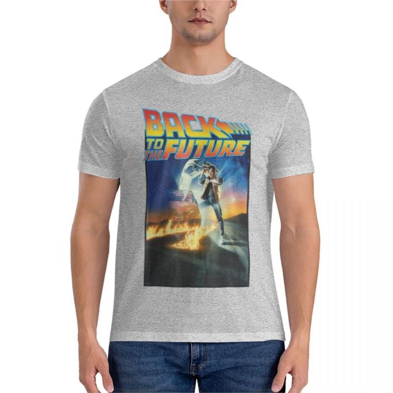 Męskie koszulki bawełniana koszulka Powrót do Plakatu Filmowego Klasyczna Koszulka letnie topy ubrania dla mężczyzn urocze topy
