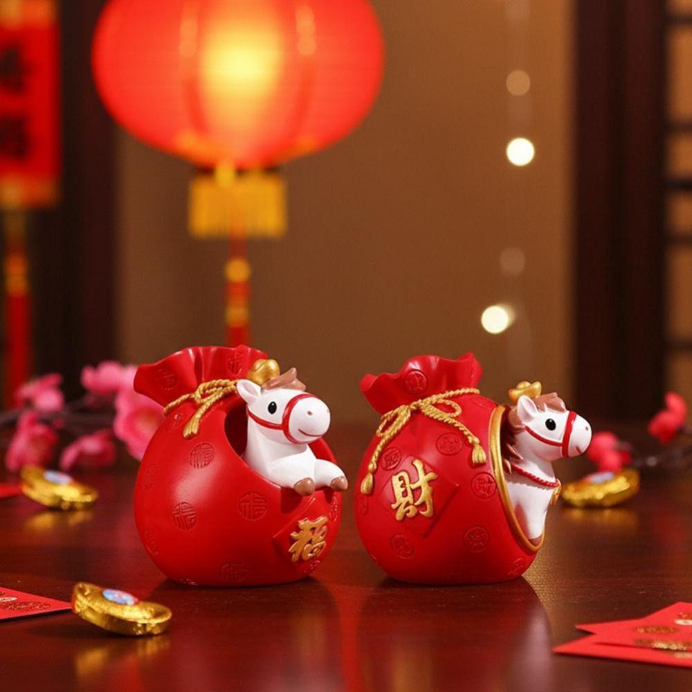 2026 Chinese New Year Year of The Horse Desktop Decor New Year Blessing Souvenir  Home Decor
