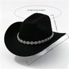 Men and Women Jazz Top Hat Party Festival Stage Performance Simple Top Hat Premium Wool Hat Western Cowboy Hat