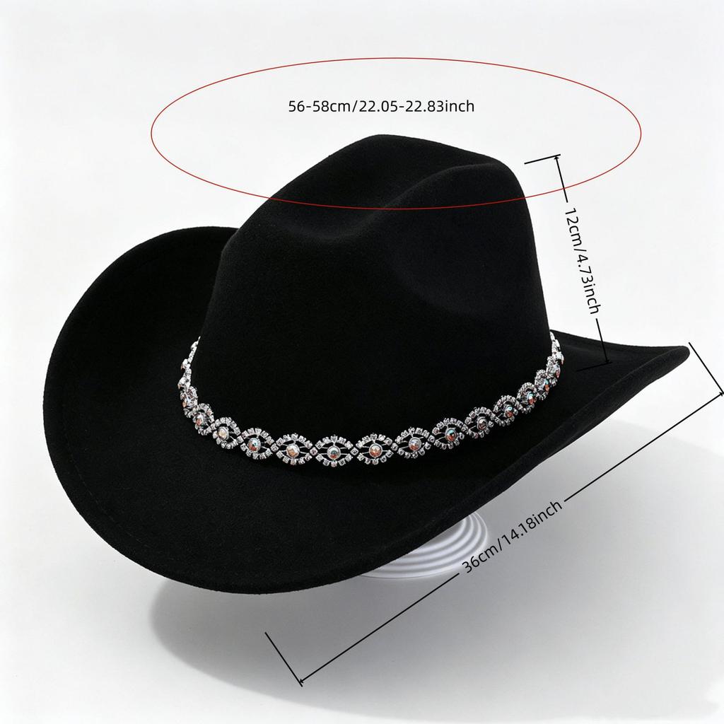 Men and Women Jazz Top Hat Party Festival Stage Performance Simple Top Hat Premium Wool Hat Western Cowboy Hat
