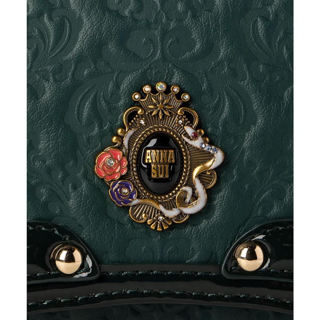 ANNA SUI Serpent Clasp Long Wallet with Bill Compartments and Card Large 316110 Black (Anna Sui) Wallet, Women's Slots, Capacity,