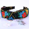 New Retro Knotted Headband For Women Hair Accessories Girls Flower Embroidery Elastic Hairbands Hair Hoops Band Headwear Bezel