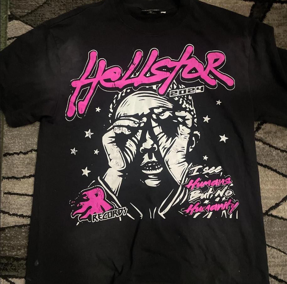 Hellstar Vintage Black Short Sleeve T-shirt, Size S-4XL