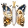 Santa Claus Ornament Christmas Cash Gift Ornament, Acrylic Butterfly Money Holder with Built‑in Unique Gifts Clear Compartment, Holiday Hanging for