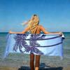 Palm Tree Night Oversized Beach Towel Patterned Sunscreen And Windproof Suitable For Swimming Pool Camping Travel Blanket