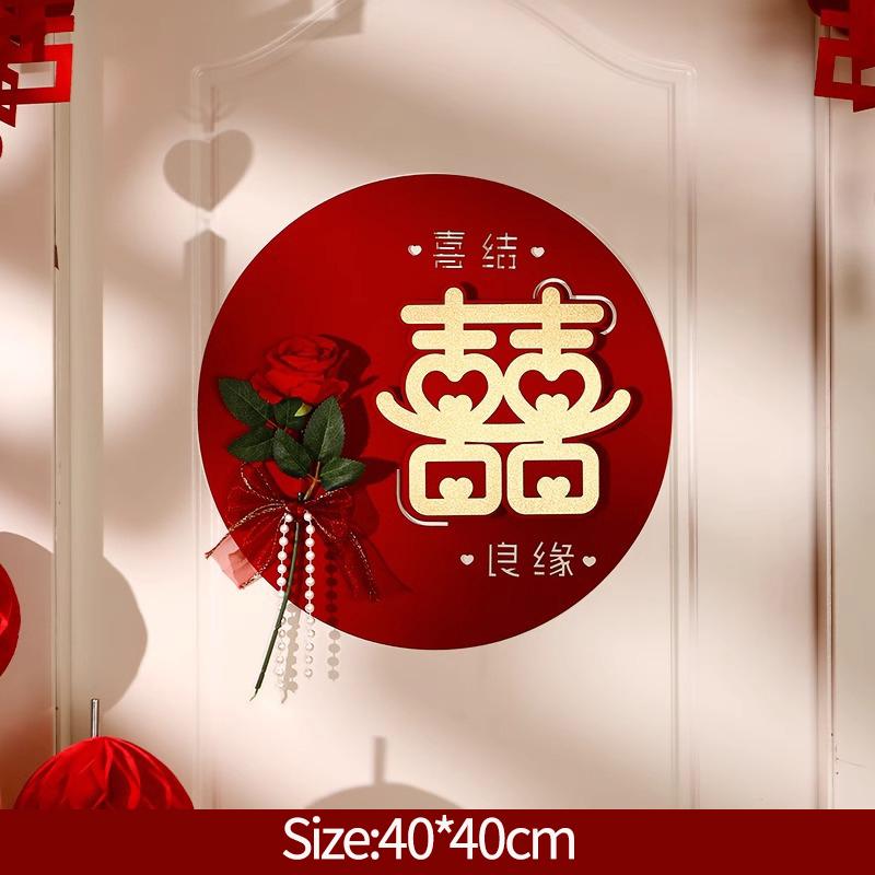 6PCS Red Hanging Paper Fan Chinese New Year Wedding Paper Fans Set Flower Paper Craft Background Wall Decor DIY Party Supplies