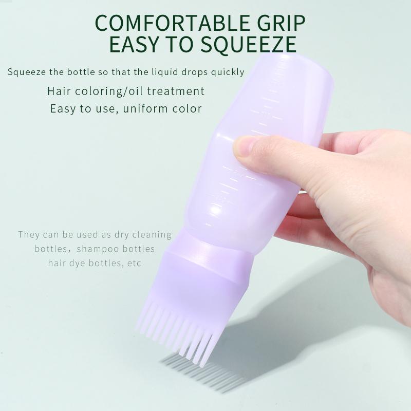 Root Comb Applicator Bottle Brush with Graduated Scale for Hair Dye