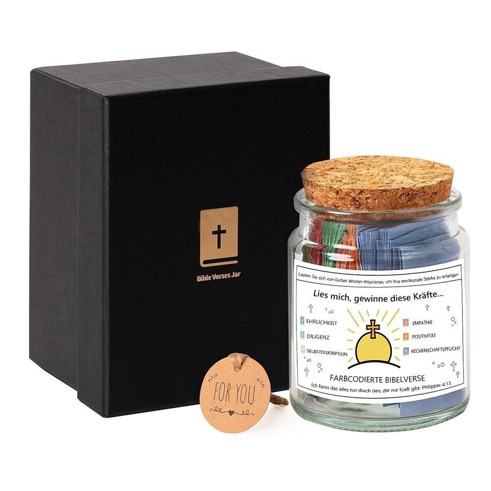 

Библейские стихи в банке. Карточки с христианскими писаниями для ежедневного размышления и духовного руководства. Подарок для любимых.