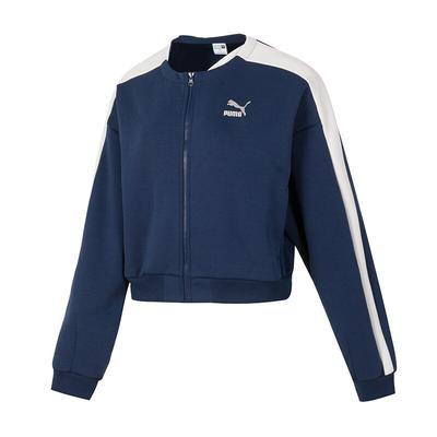 Fashion Zip Casual Knitted Jacket Women Jackets Blue 628131-14