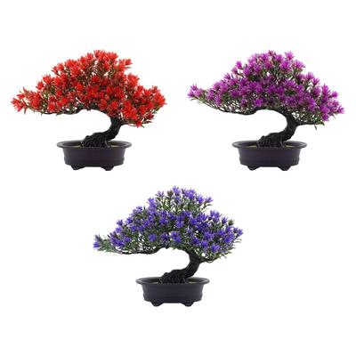 Artificial Bonsai Tree Small Fake Plant Decor,Home Decoration,Artwork Decorative Ornament Welcome Potted for Bathroom Desk
