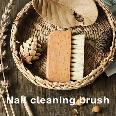 מברשת זיפים מעץ מלא כלי ניקוי עדין מסיר כתמים מברשת נוחה לניקוי ציפורניים לידיים ציפורניים