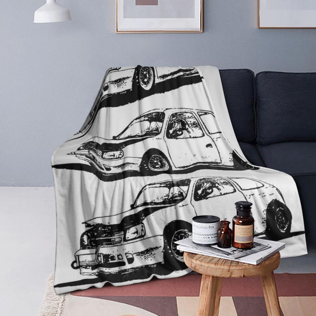 Micra K11 Sketch Blankets Soft Warm Flannel Throw Blanket Plush for Bed Living room Picnic Travel Home Couch