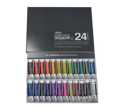 Holbein Opak suluboya boya G715 15ml 24 renk seti 03715<Guache>
