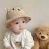 Cute Bear Baby Bucket Hat With Ears Boy Girl Cotton Kids Sun Hat Outdoor Summer Child Panama Cap