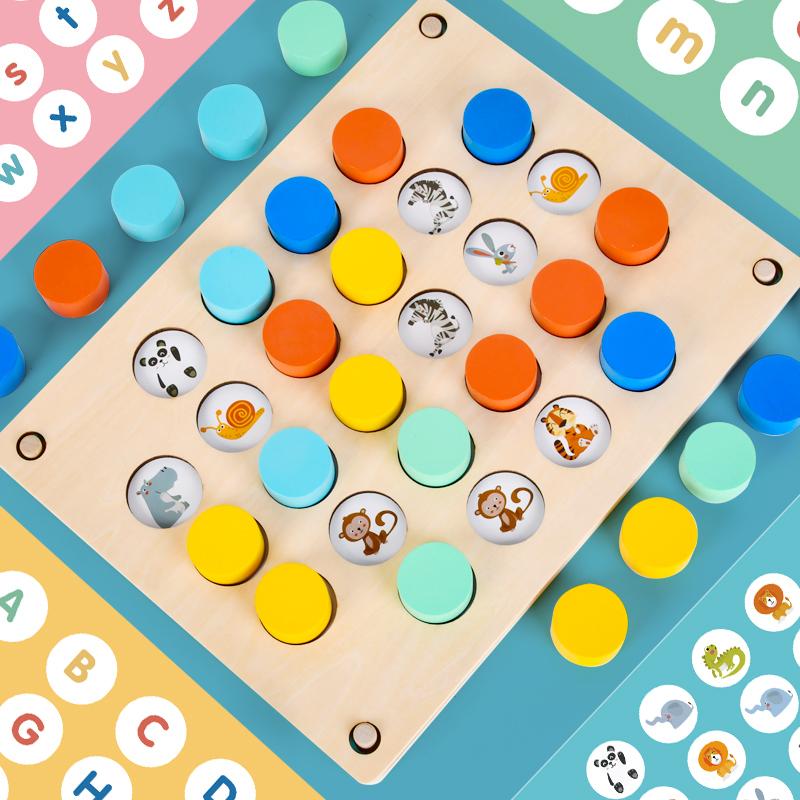 Montessori Holz Farbe Form Zuordnung Kognition Lernspielbrett Frühe Stimulation Kinder Gehirn Logisches Denken Entwickeln Spielzeug