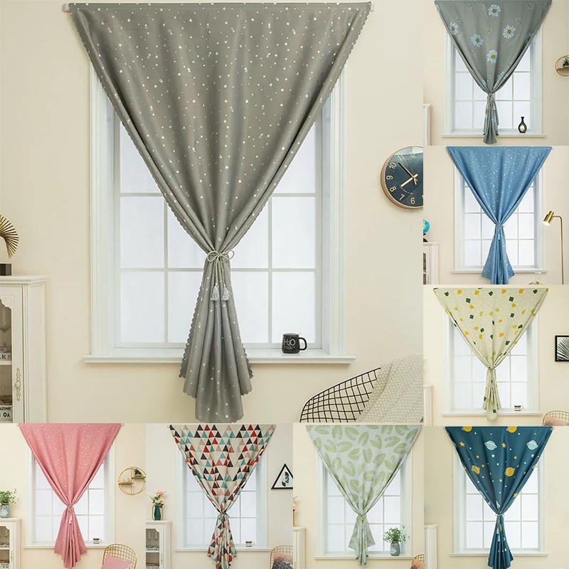 Velcro Curtain Window Self Adhesive Home Bedroom Decor Shading Drapes Blackout